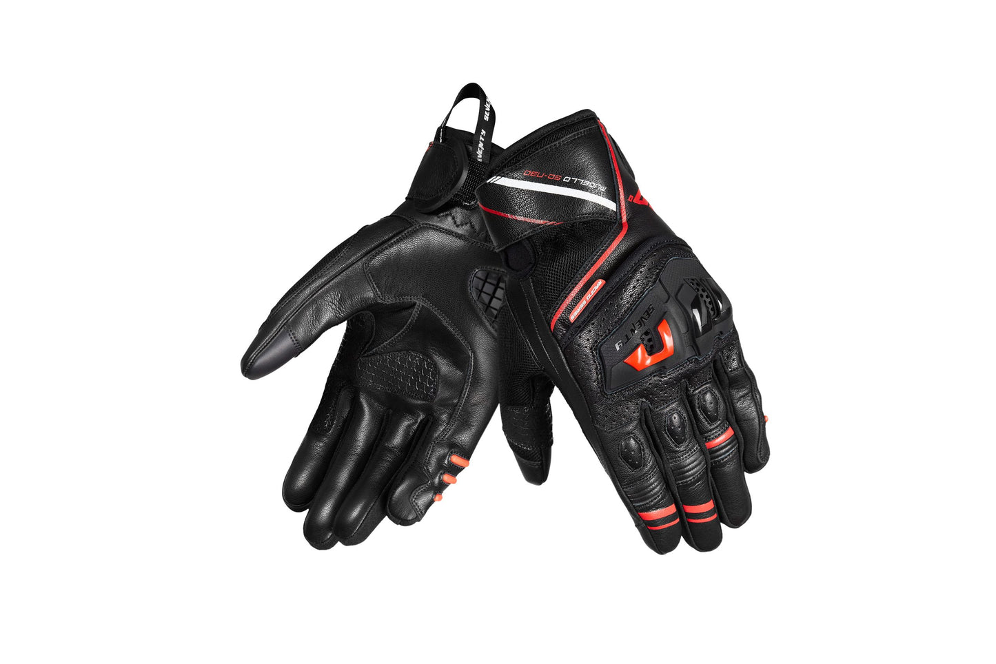 GUANTES SEVENTY SD-N30 MUGELLO NEGRO/ROJO