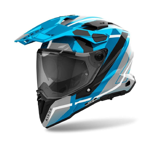 Casco AIROH COMMANDER 2 MAVICK AZUL BRILLO