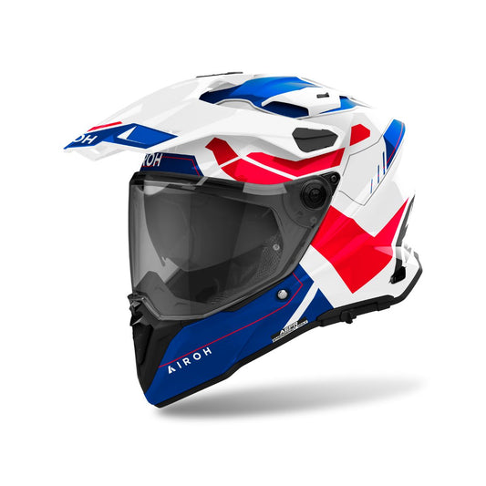 Casco AIROH COMMANDER 2 REVEAL AZUL/ROJO BRILLO