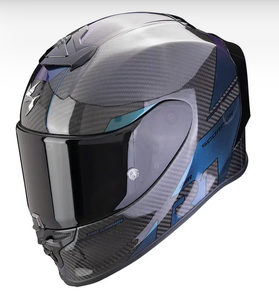 SCORPION EXO R1 EVO CARBONO AIR RALLY NEGRO CHAMELEON BRILLO