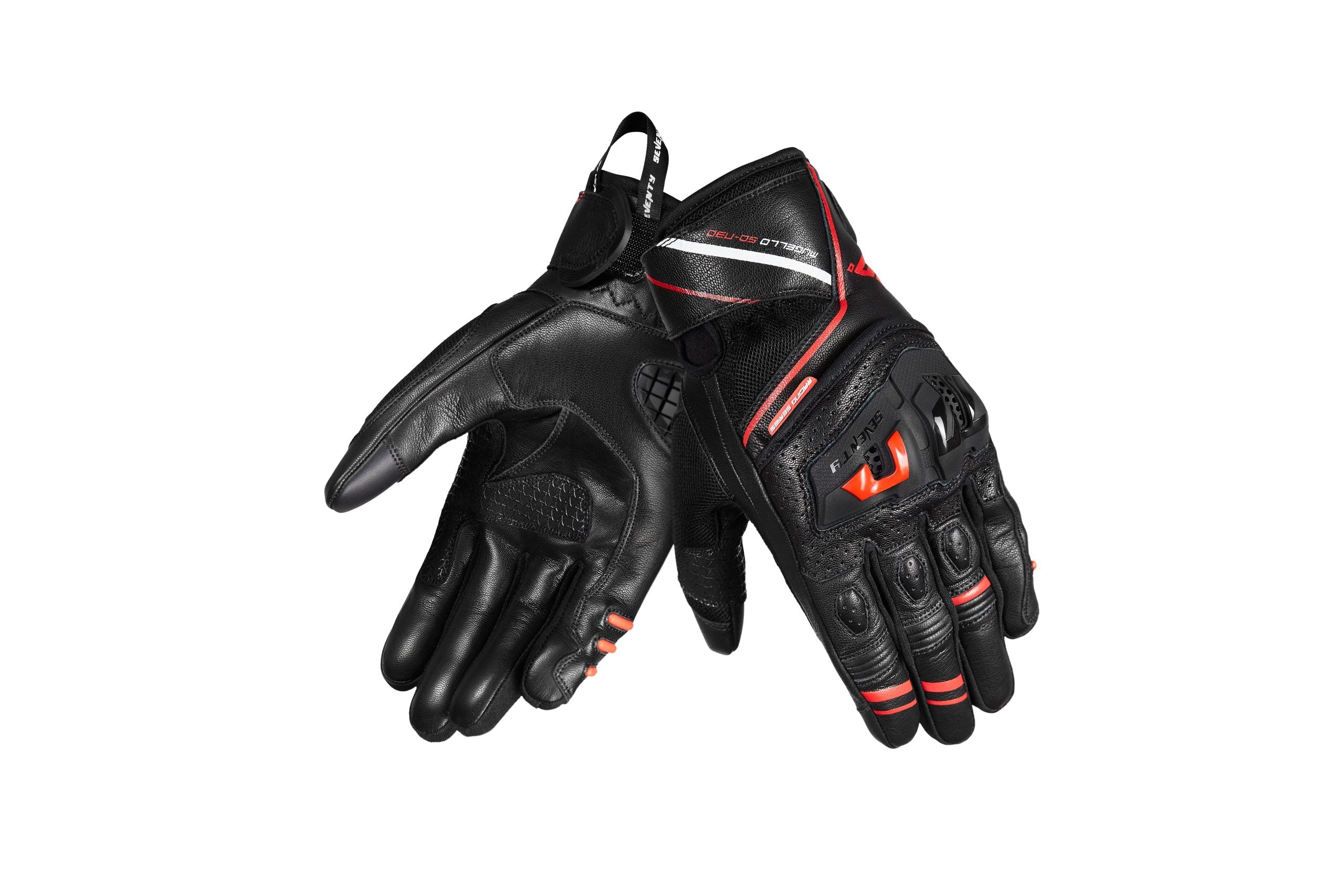 GUANTES SEVENTY SD-N30 MUGELLO NEGRO/ROJO