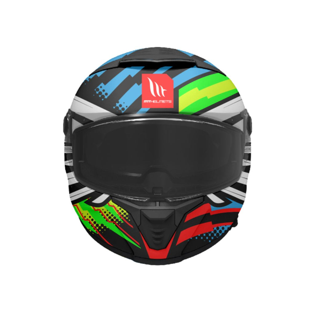 CASCO MT THUNDER 4 SV DRAX B7 AZUL BRILLO