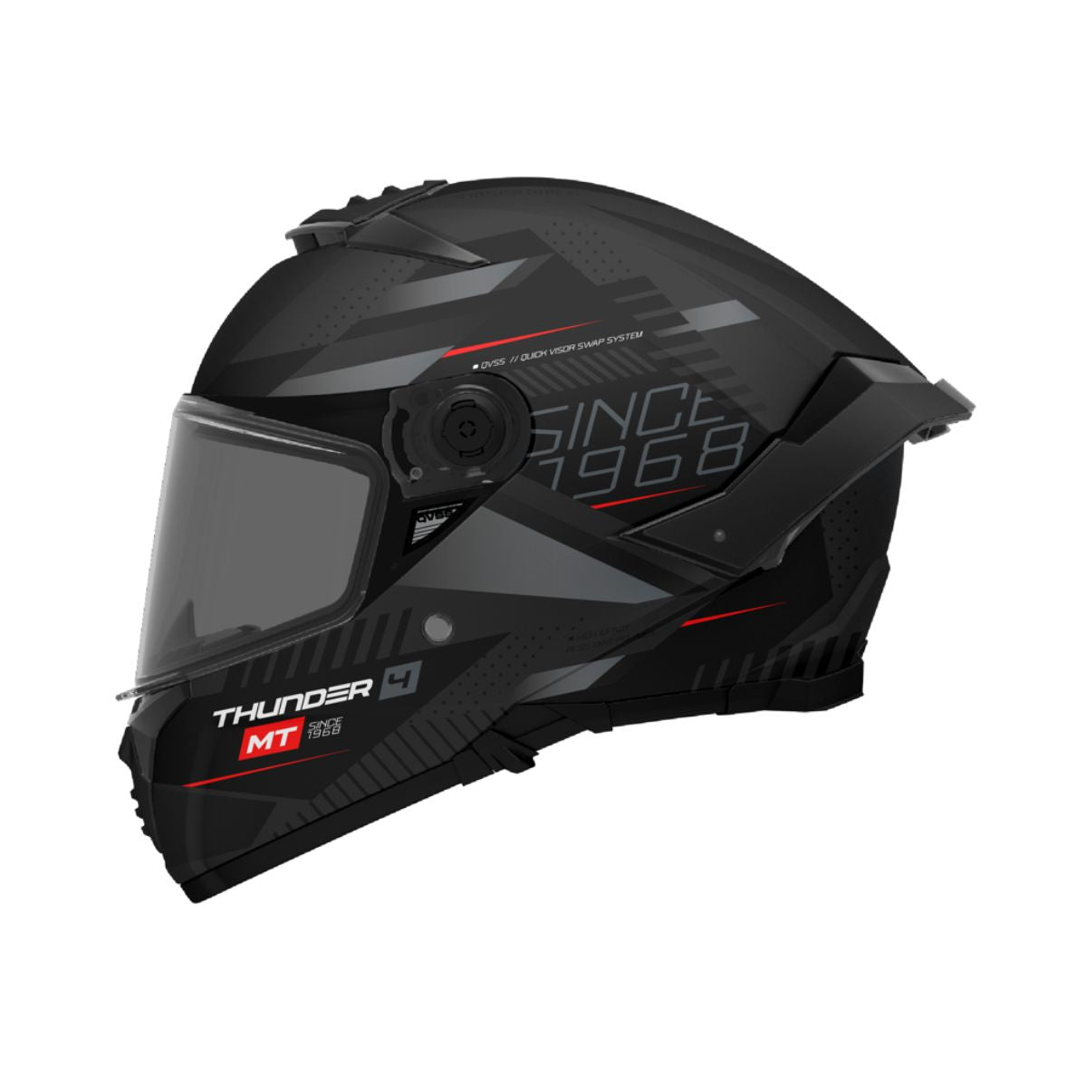 Casco Mt Thunder 4 SV Luminence D1 Negro Gris Mate