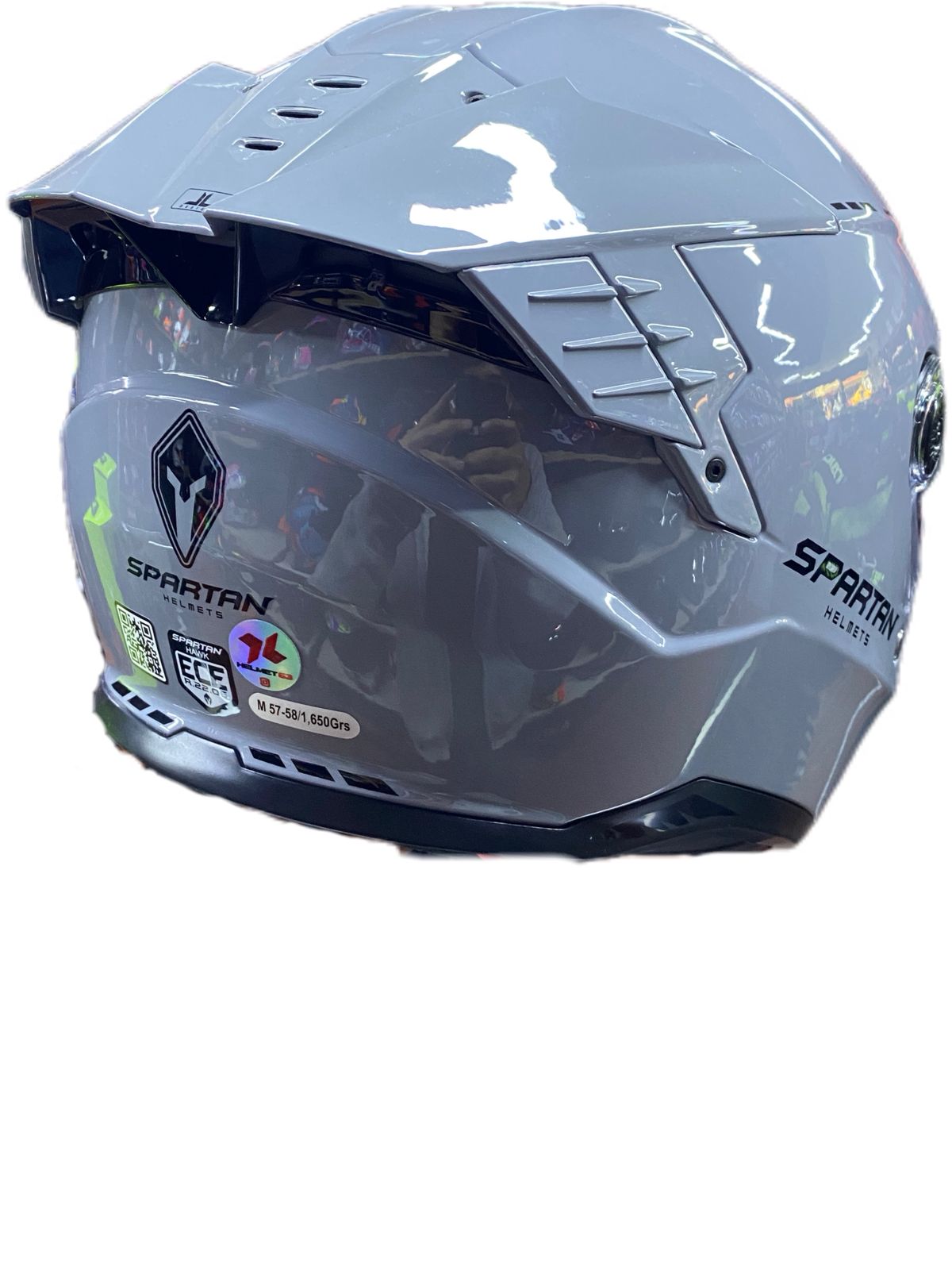 Casco Spartan HAWK GRIS Brillante