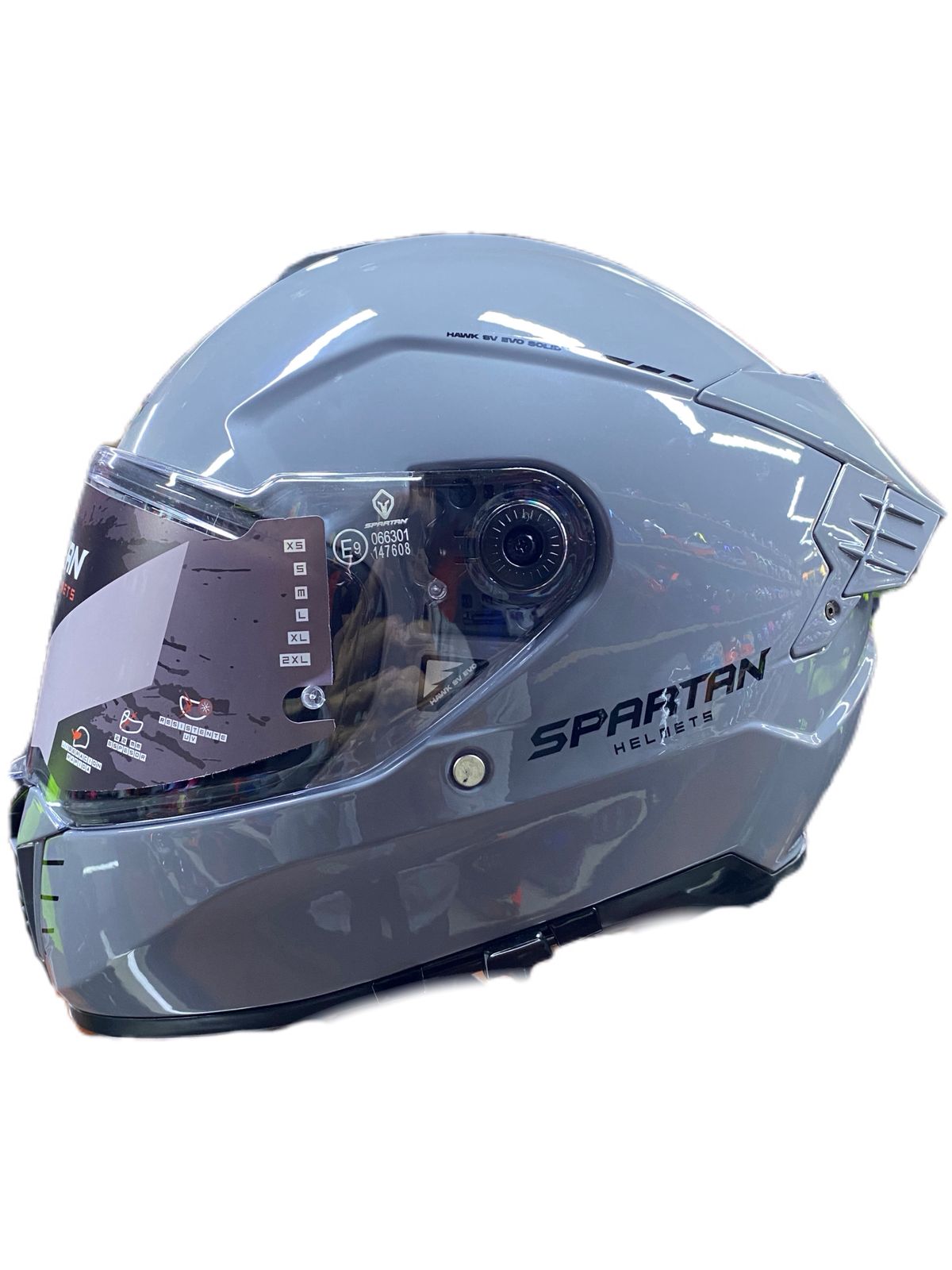 Casco Spartan HAWK GRIS Brillante