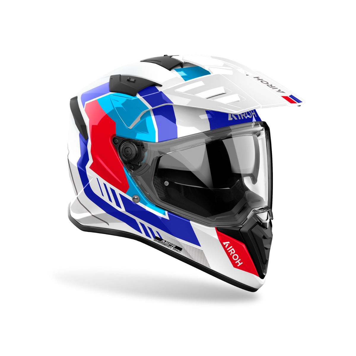 CASCO AIROH BANDIT HORN BLANCO BRILLO